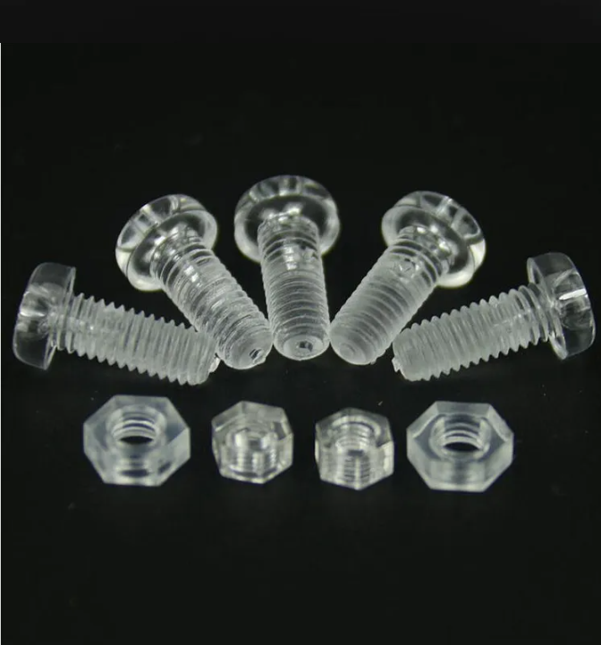 M3 M4 M5 M6 Round Pan Head Polycarbonate Pc Acrylic Screw Transparent Plastic Screw