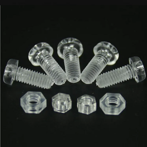 M3 M4 M5 M6 Round Pan Head Polycarbonate Pc Acrylic Screw Transparent Plastic Screw