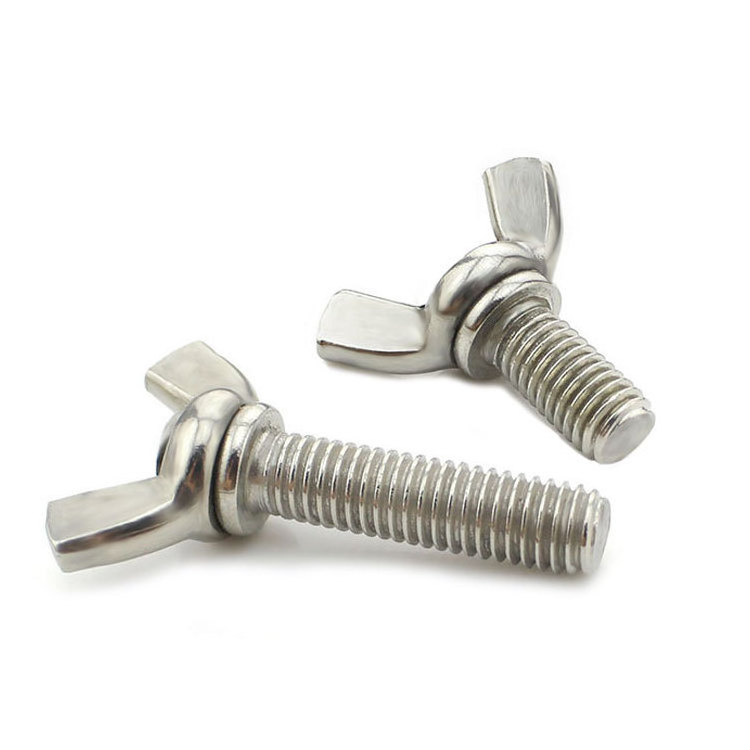 M8*25 Mm M4*60 Wing Bolt Stainless Steel Butterfly Screw Din316 M6 Folding Wing Screws Bolts Wing Screws