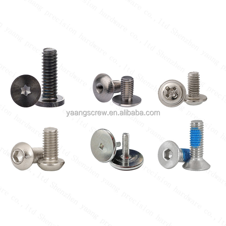 M3 small screw hidden camera steel zinc plated black socket head screw flat hexagon machine screws