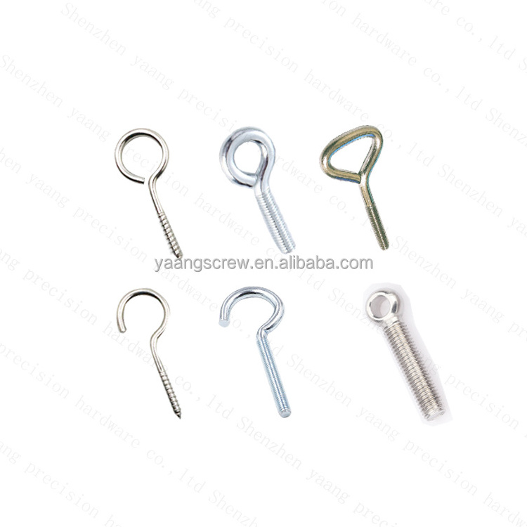 Eye Screw 304 Stainless Steel Marine Lifting Eye Screws Ring Loop Hole For Cable Rope Eyebolt Hook