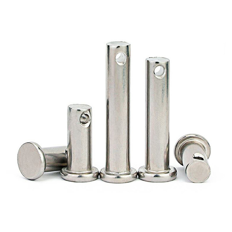 Din1444 Stainless Steel Flat Head Clevis Pins Grooved Clevis Pins With Head