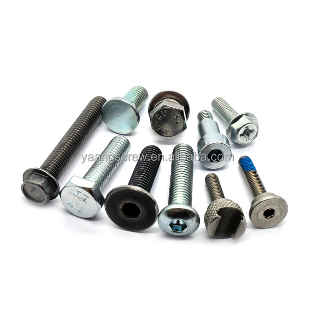 Yaang Fastener Steel Zinc Plated Button Head Flange  Din933 Hex bolt/Pernos y tuercas Bolt Stainless Steel Hex Bolt and Nut