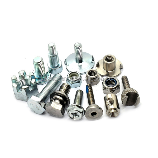 Yaang Fastener Steel Zinc Plated Button Head Flange  Din933 Hex bolt/Pernos y tuercas Bolt Stainless Steel Hex Bolt and Nut