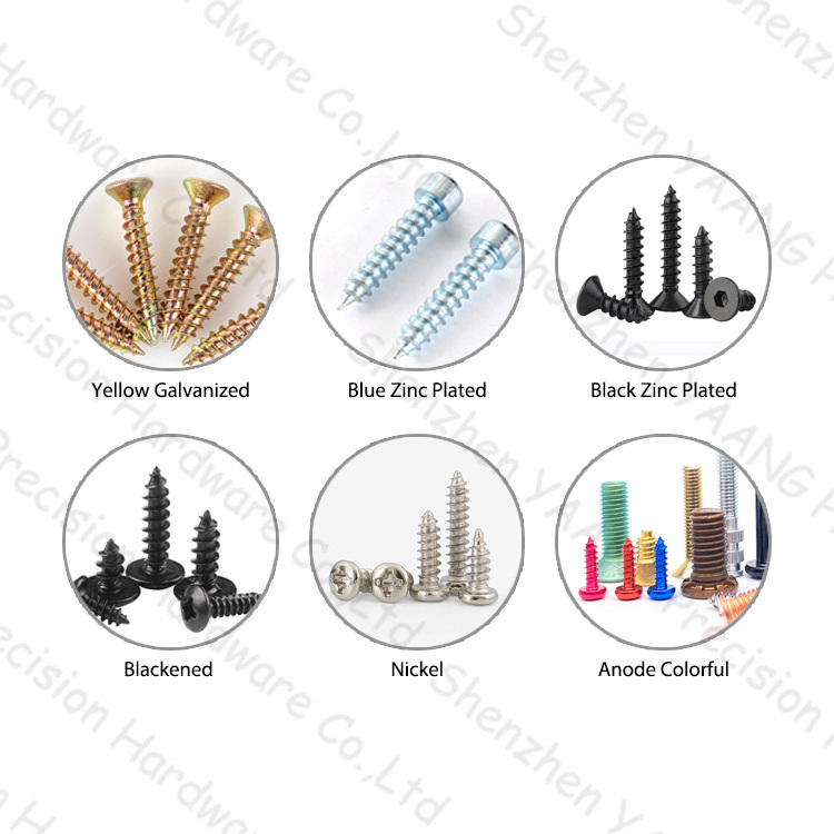 Wholesales pan/flat/cup/button head self taping screw galvanize wood slotted drive hex wood screw #8 1/2 self-tapping screws