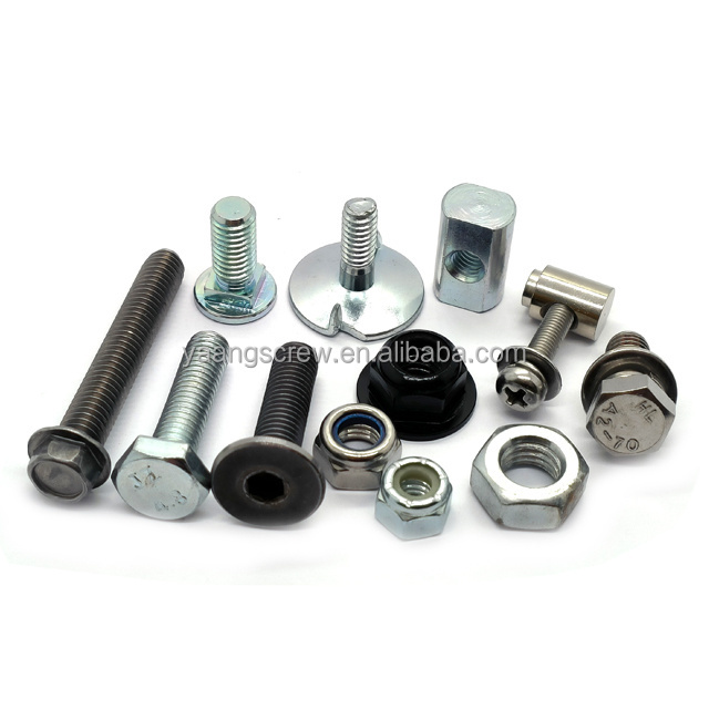 Yaang Fastener Steel Zinc Plated Button Head Flange  Din933 Hex bolt/Pernos y tuercas Bolt Stainless Steel Hex Bolt and Nut