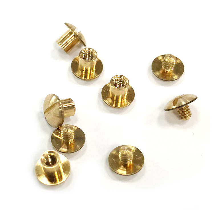 Best Price M2M4M5M6M8 Slotted Through-Holes Chicago Screw Sexy Bolt for Holster SS304 316 Steel Brass Female To Male Screw