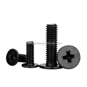 M3 small screw hidden camera steel zinc plated black socket head screw flat hexagon machine screws