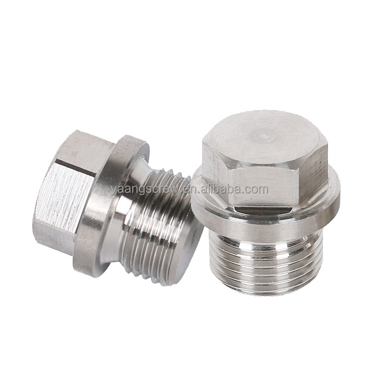 Screws Internal Hex Thread Socket Pipe Plug with Flange and Edge Circle