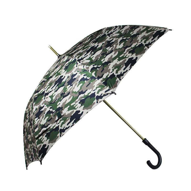 Super cool Army print open automatic straight camouflage windproof umbrella