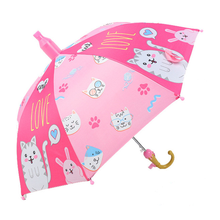 2022 lovely Cartoon Umbrella Kid 3D Model Ear Child Umbrella with plastic handle small umbrella for kids