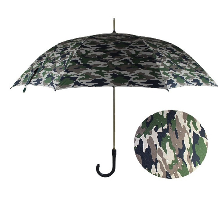 Super cool Army print open automatic straight camouflage windproof umbrella