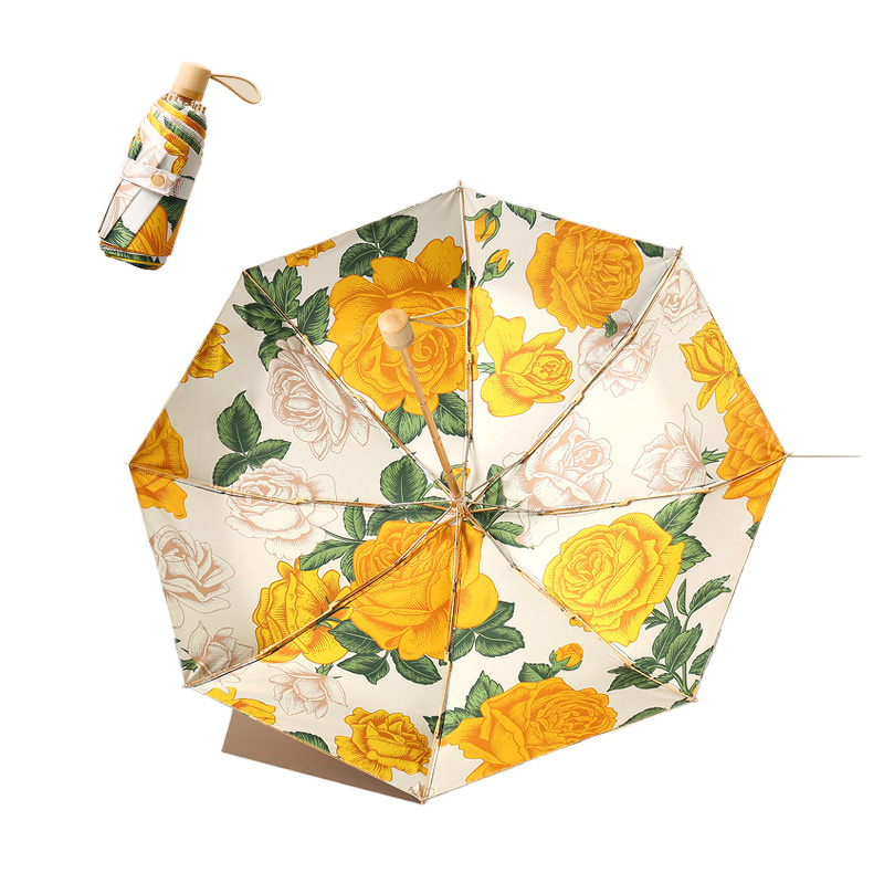 Double-layer umbrella sun protection UV small fresh umbrella sunny and rainy dual-use folding umbrella