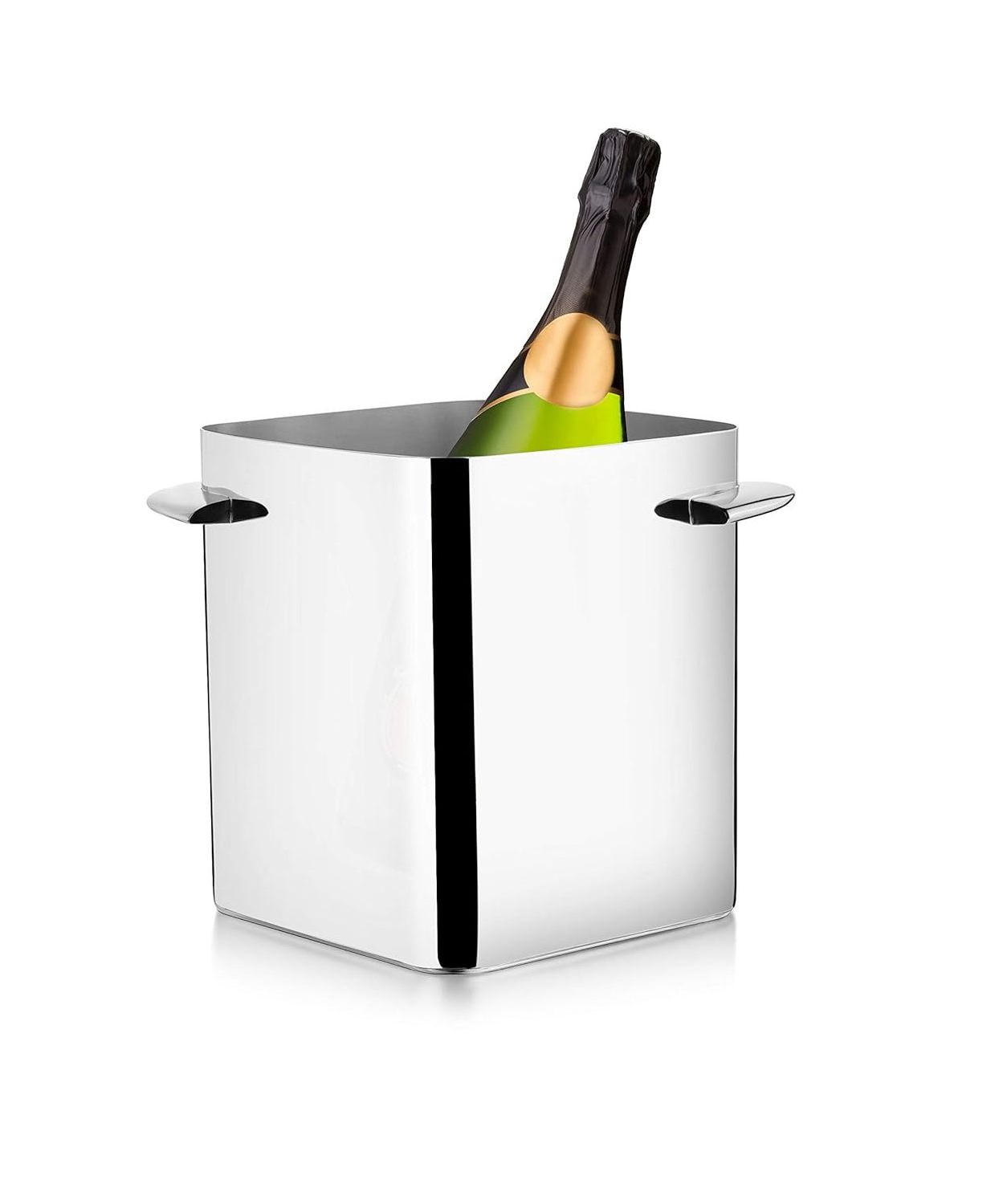 Mirror Polished Aluminum Wine Cooler Ice Bucket With Customized Logo on The Outer Surface Table Ware