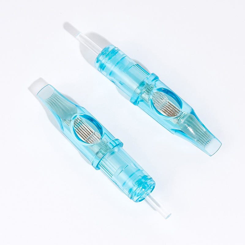 Blue Whale 20pcs Transparent Membrane Ink Cartridge Plastic Disposable Sterilized Safety Tattoo Cartridge Needle