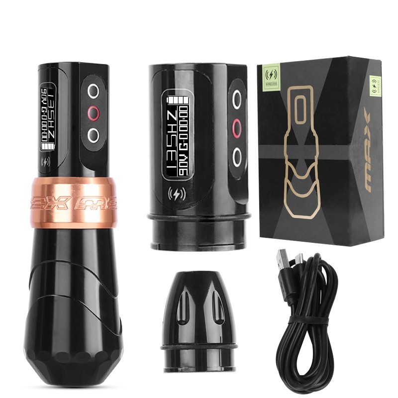 Professional Tattoo Machine Cartridge Pen Wireless Battery Pen Set With Two Batteries