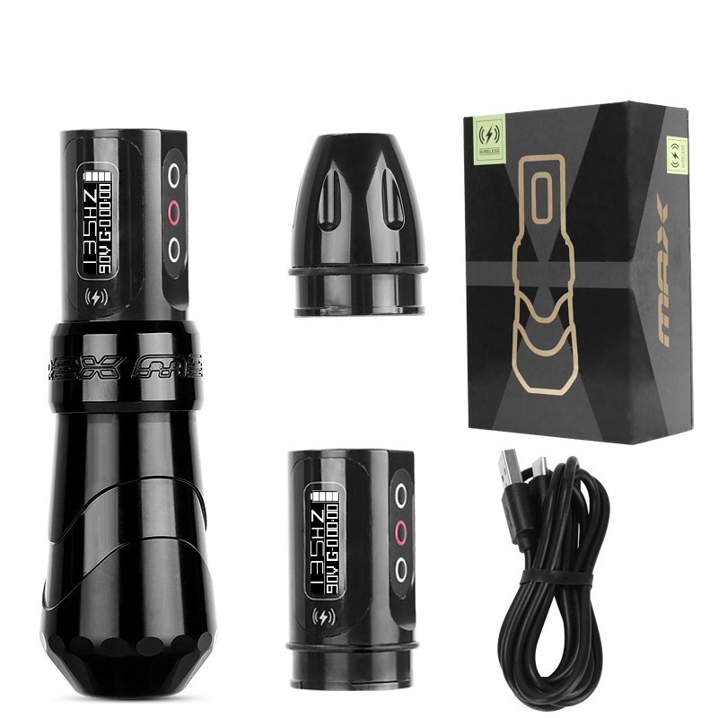 Professional Tattoo Machine Cartridge Pen Wireless Battery Pen Set With Two Batteries