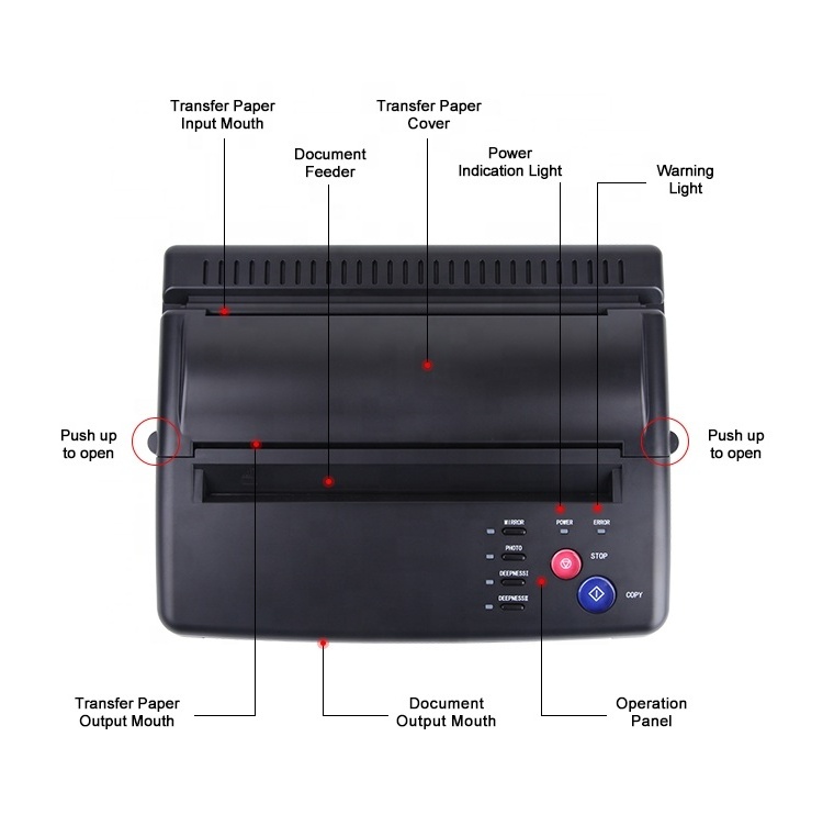 Tattoo Supplies Professional Low Noise Tattoo Transfer Machine Thermal Copier Machine Tattoo Printing Machine