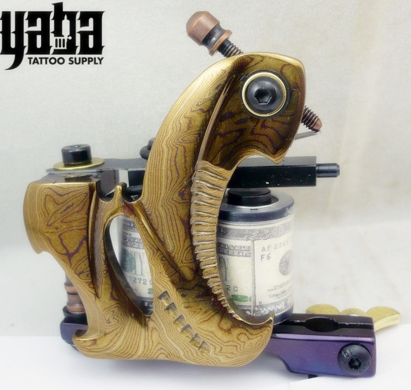 Yaba Copper Four Styles Carving Frame Coil Tattoo Machine