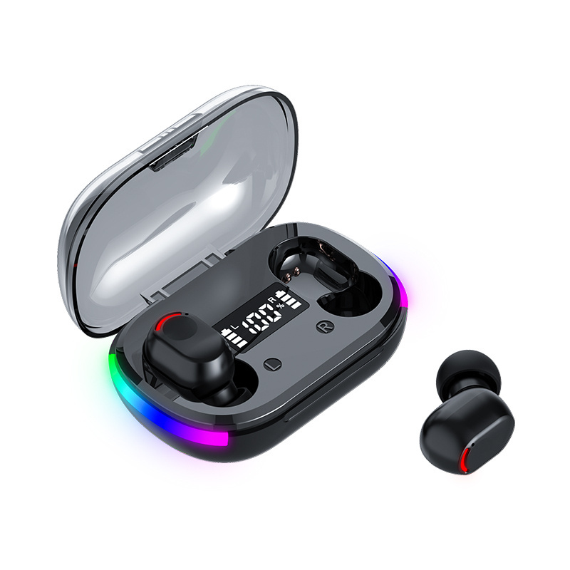 RGB Light K10 TWS True Wireless Headset Gamer LED Display Fone Earphones Gaming Earbuds Mini Headphones