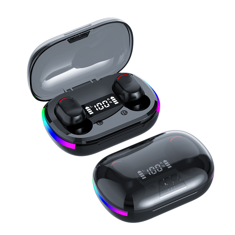 RGB Light K10 TWS True Wireless Headset Gamer LED Display Fone Earphones Gaming Earbuds Mini Headphones