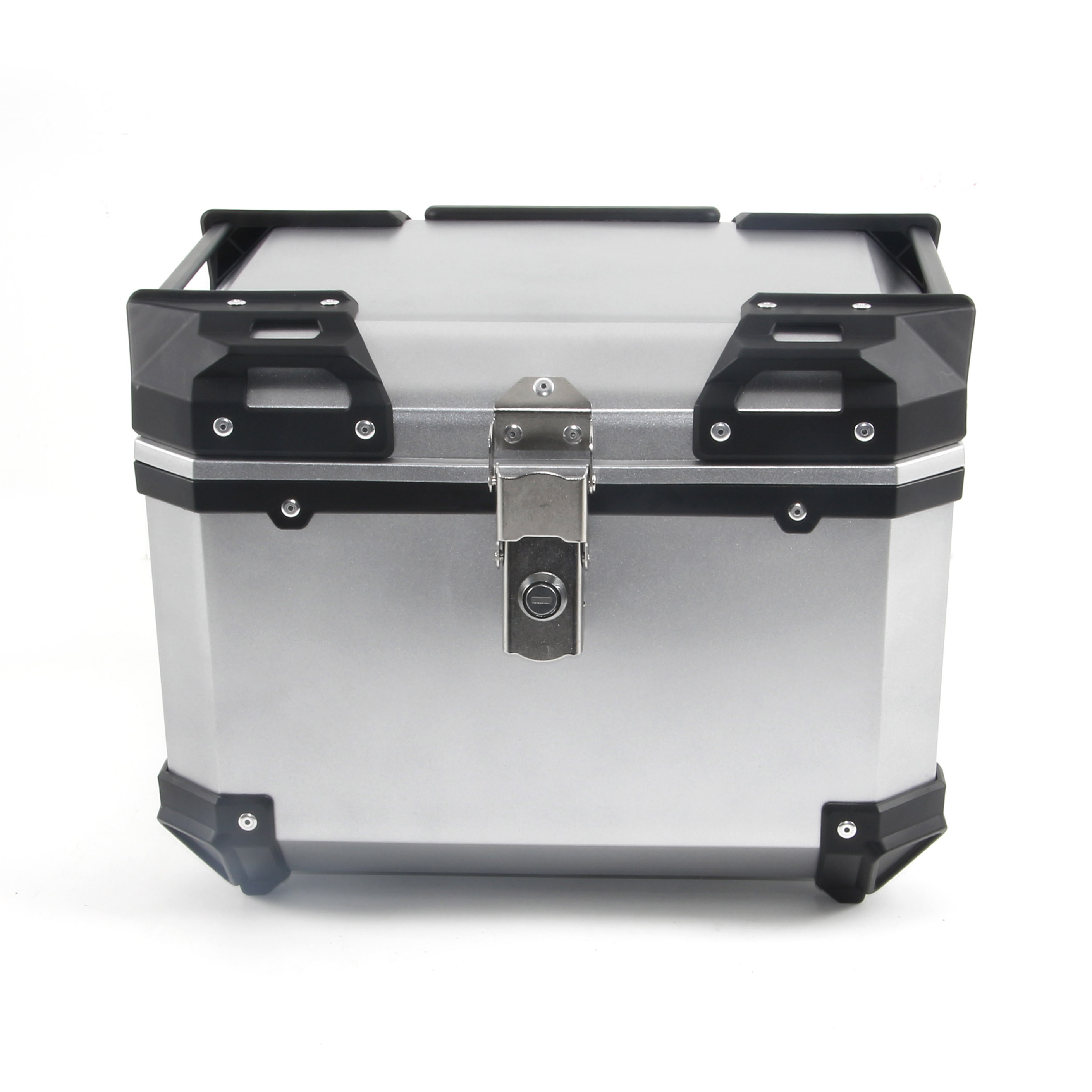 45L Motorcycle Quick Release Tail Rear Top Luggage Box Helmet Case Storage Trunk Aluminum Toolbox Universal Waterproof