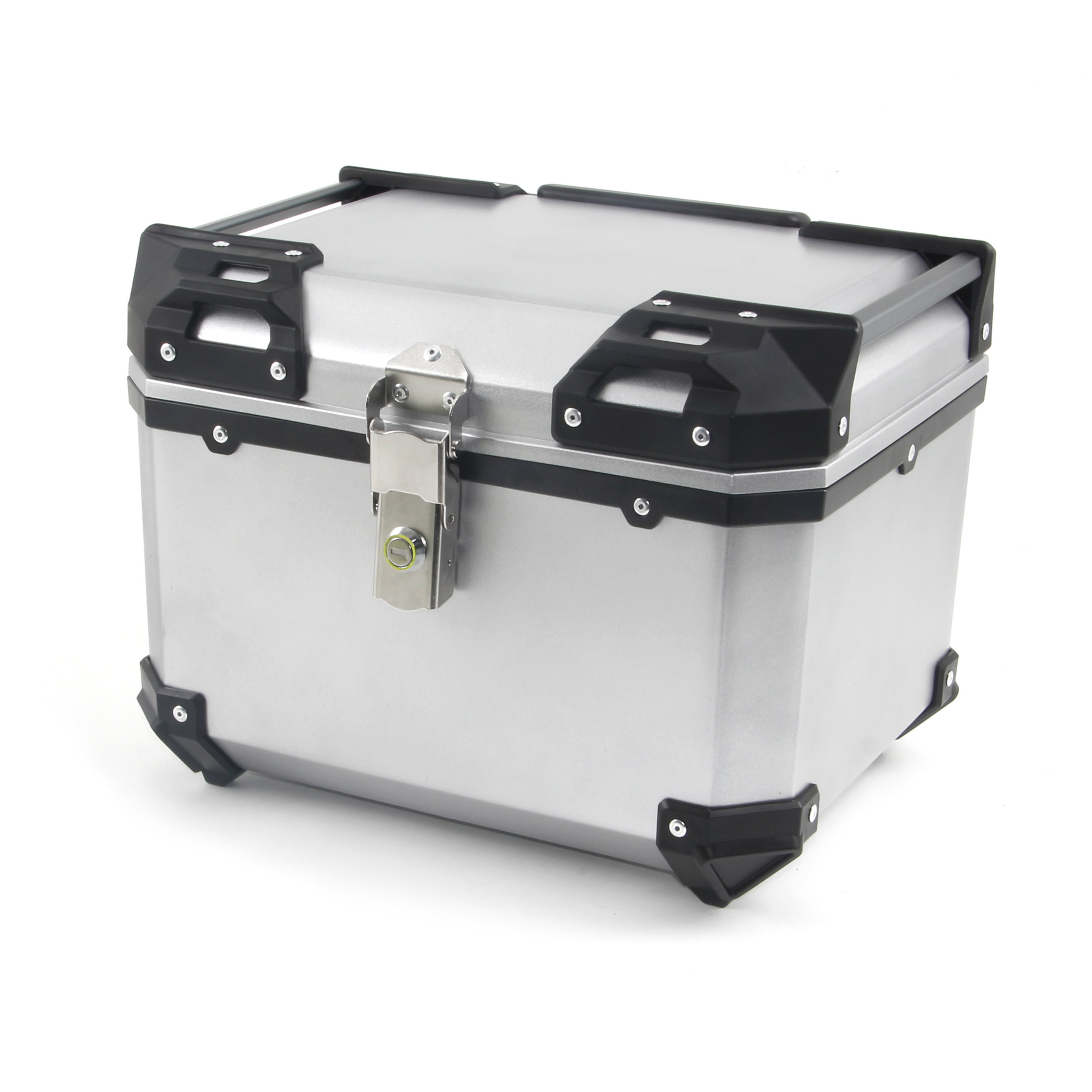 45L Motorcycle Quick Release Tail Rear Top Luggage Box Helmet Case Storage Trunk Aluminum Toolbox Universal Waterproof