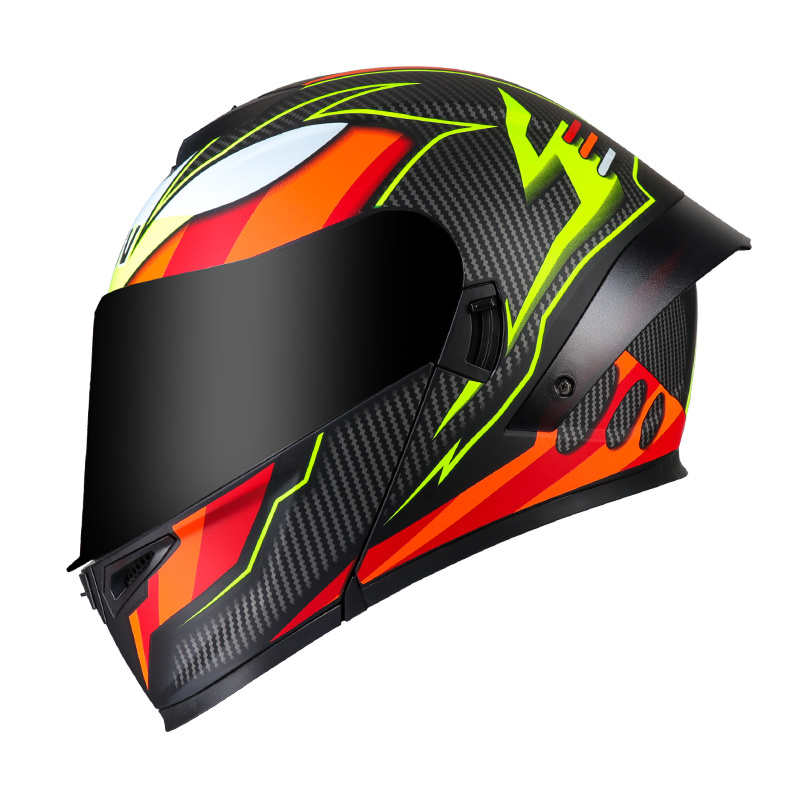 Motorcycle Accessories Venom Cool Pattern Design Motor Helmet Double Visor Flip up helmet