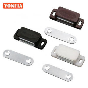 YONFIA 9026 Magnetic Kitchen Cabinet Cupboard Wardrobe Sliding Door Catches Latch with Screws Hidden Door Catch For Furniture