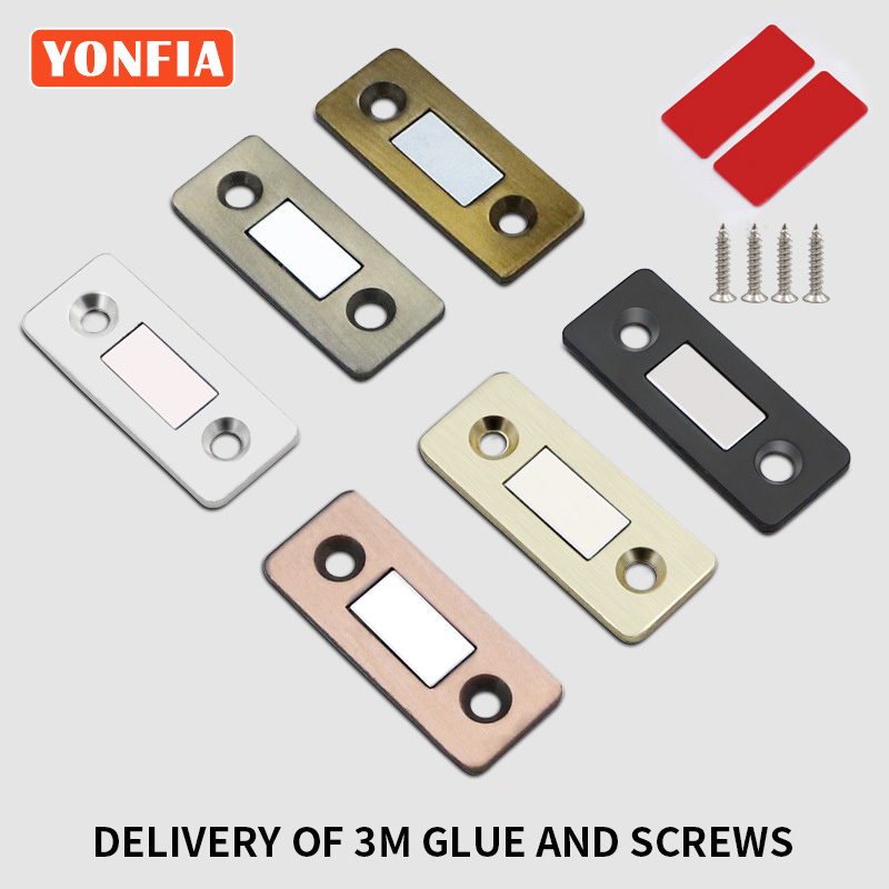 YONFIA 9025 Wardrobe Drawer Magnetic Sliding Cabinet Door Catches Magnet Door Stops Hidden Door Closer Catch For Closet Cupboard