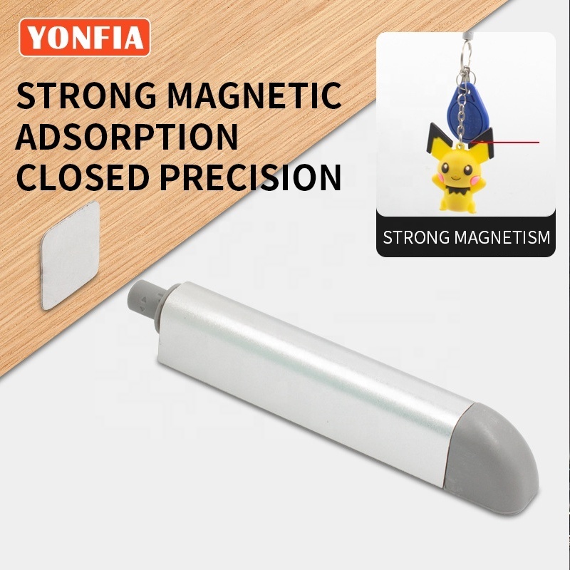 YONFIA 9033 Aluminium Magnetic Door Damper Buffers Kitchen Cabinet Catches Door Stop with Srews Push to Open For Home Furniture