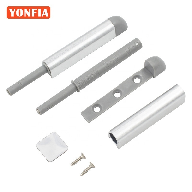 YONFIA 9033 Aluminium Magnetic Door Damper Buffers Kitchen Cabinet Catches Door Stop with Srews Push to Open For Home Furniture