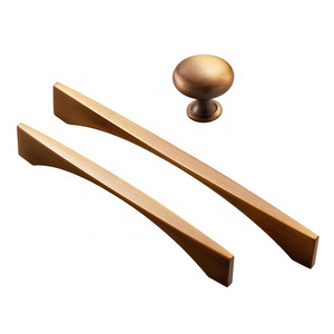 YONFIA 2474RTS hot selling kitchen furniture drawer handle pull yellow bronze cabinet furniture handle modern design for door