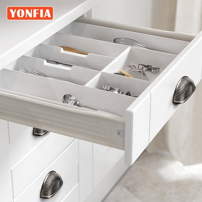 YONFIA 3624BBN American modern black kitchen cabinet cup pull shell shape half moon cabinet handle and knob for cabinet drawer