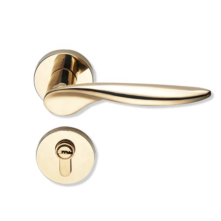 YONFIA round rosette lever privacy door handle/lock