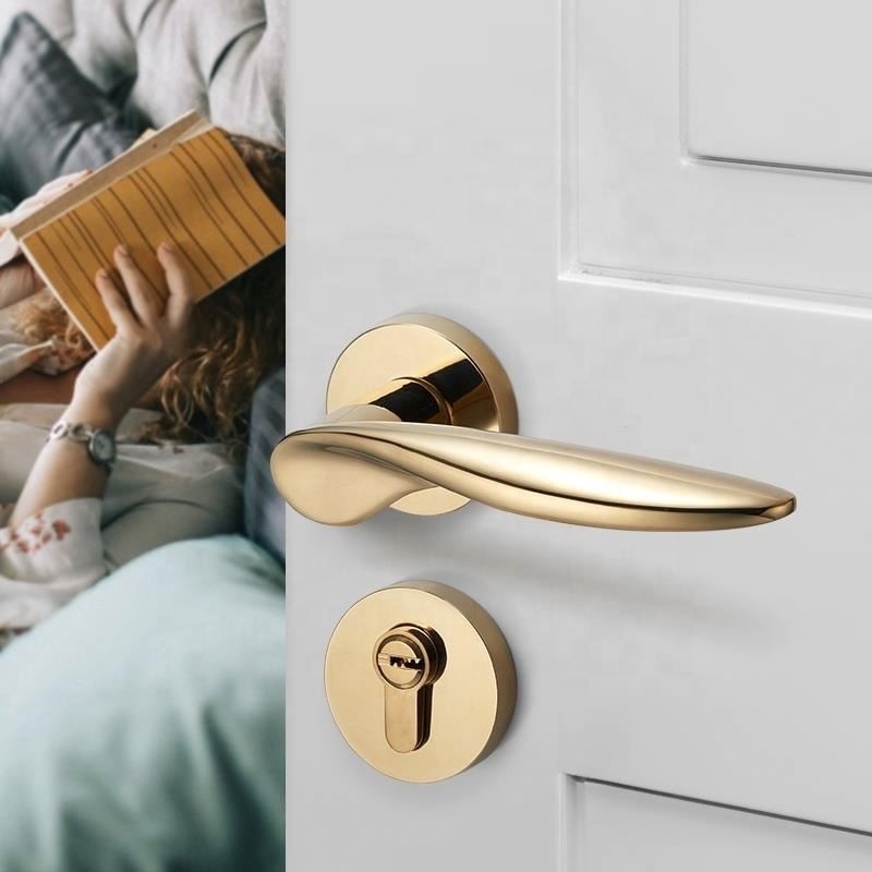 YONFIA round rosette lever privacy door handle/lock