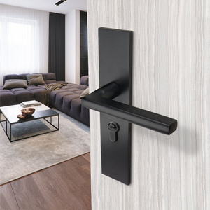 Yonfia A8110P11 rts High-end matte black aluminum alloy door handle Bedroom door interior handle lever