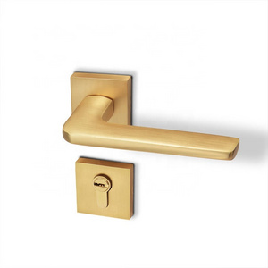 Yonfia A8208R03 hot sale aluminium door handle lock wholesale mortise lever luxury gold pull door handle for wood door