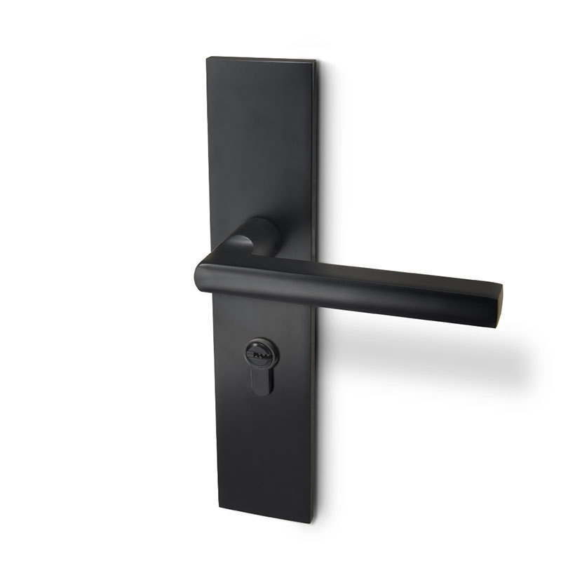 Yonfia A8110P11 rts High-end matte black aluminum alloy door handle Bedroom door interior handle lever