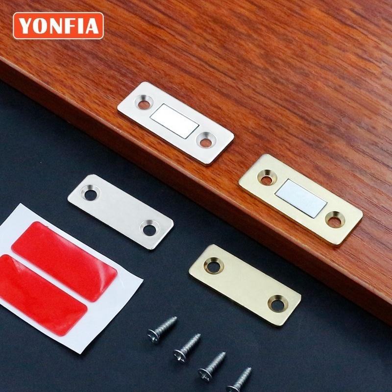 YONFIA 9025 Wardrobe Drawer Magnetic Sliding Cabinet Door Catches Magnet Door Stops Hidden Door Closer Catch For Closet Cupboard