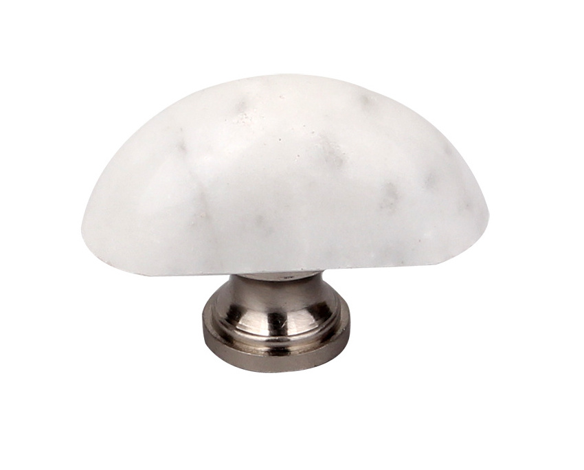 YONFIA 2761 Hot selling white granite and zinc alloy drawer knobs decorative cabinet handles