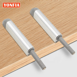 YONFIA 9033 Aluminium Magnetic Door Damper Buffers Kitchen Cabinet Catches Door Stop with Srews Push to Open For Home Furniture