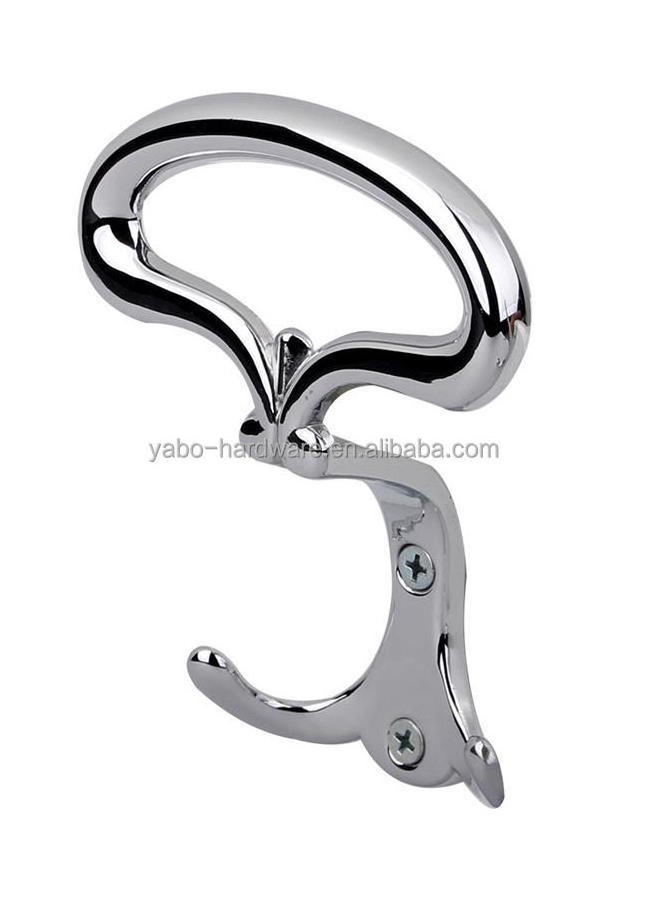 YONFIA 2893 Wall Mounted Coat Rack Hooks chrome coat hook zinc alloy hat clothes Towel hanger