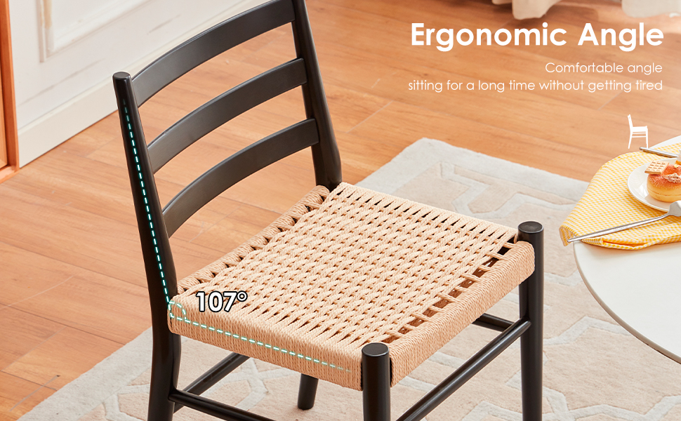 Silla solid ash wood frame dining chair classic design armrest woven chair rope seat for restaurant wooden chair