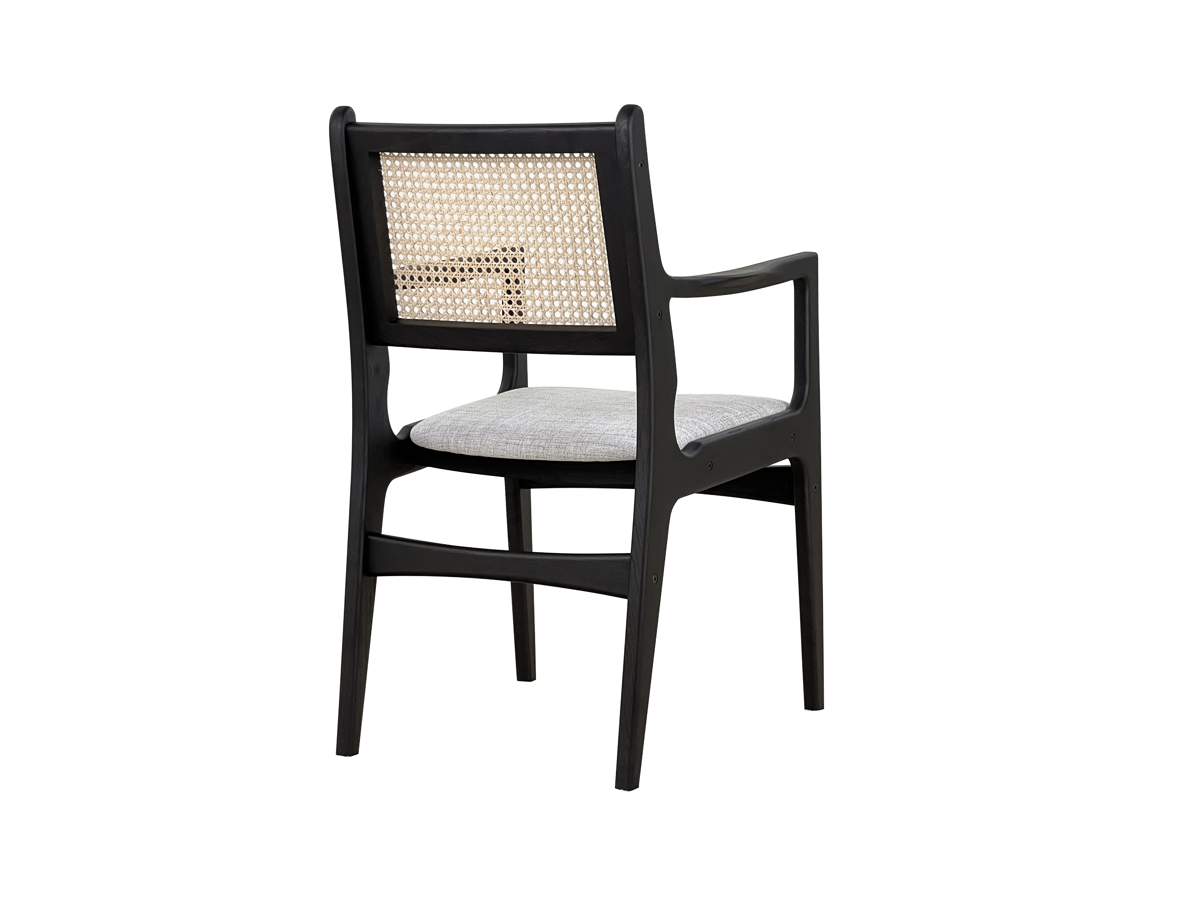 wabi-sabi Ash Dining chair  wooden chair Silla  Rattan Back Modern Vintage Dininng room chairs