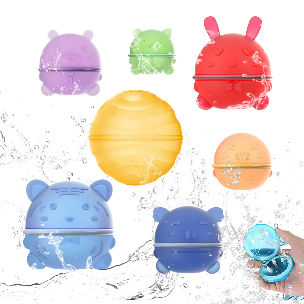 New Silicone Quick Fill Self Sealing Splash Balls Refillable Reusable Water Bomb Balloons For Kids Water Fight