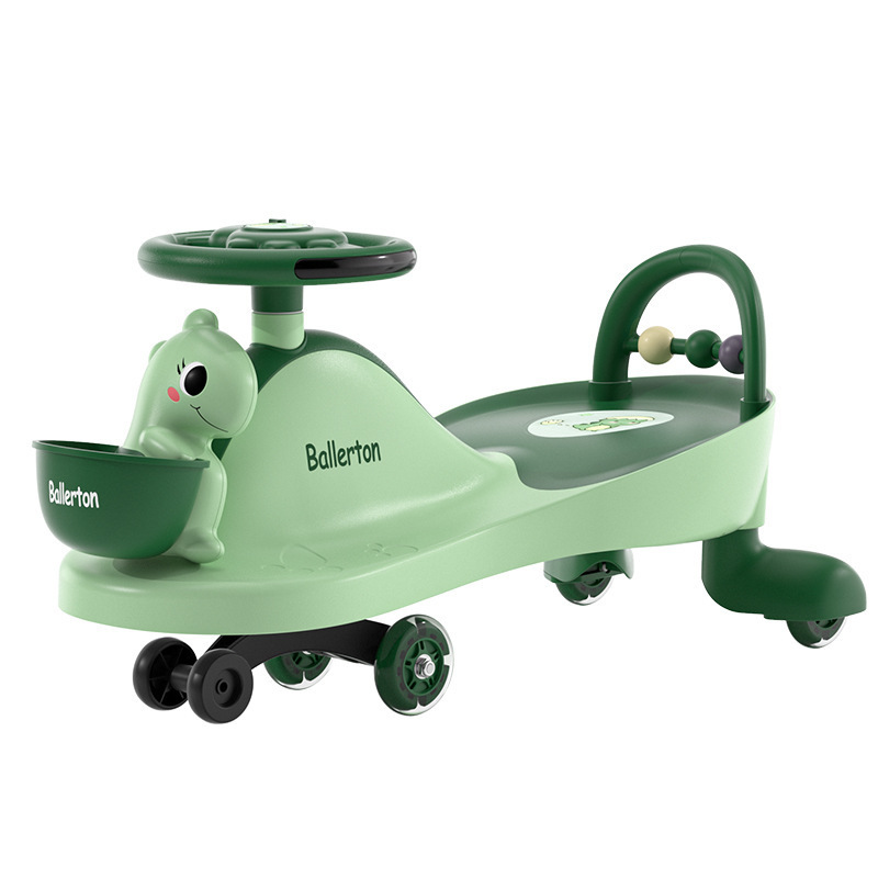 New children's twister anti-rollover universal roller skating bike for ages 1-8/cartoon swing car with mute flash wheel for sale