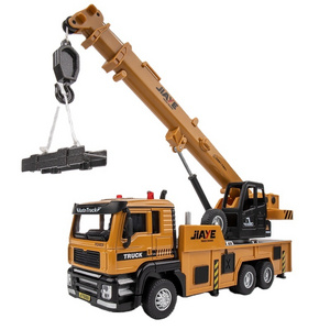 High simulation 1:50 alloy pull back engineering crane model