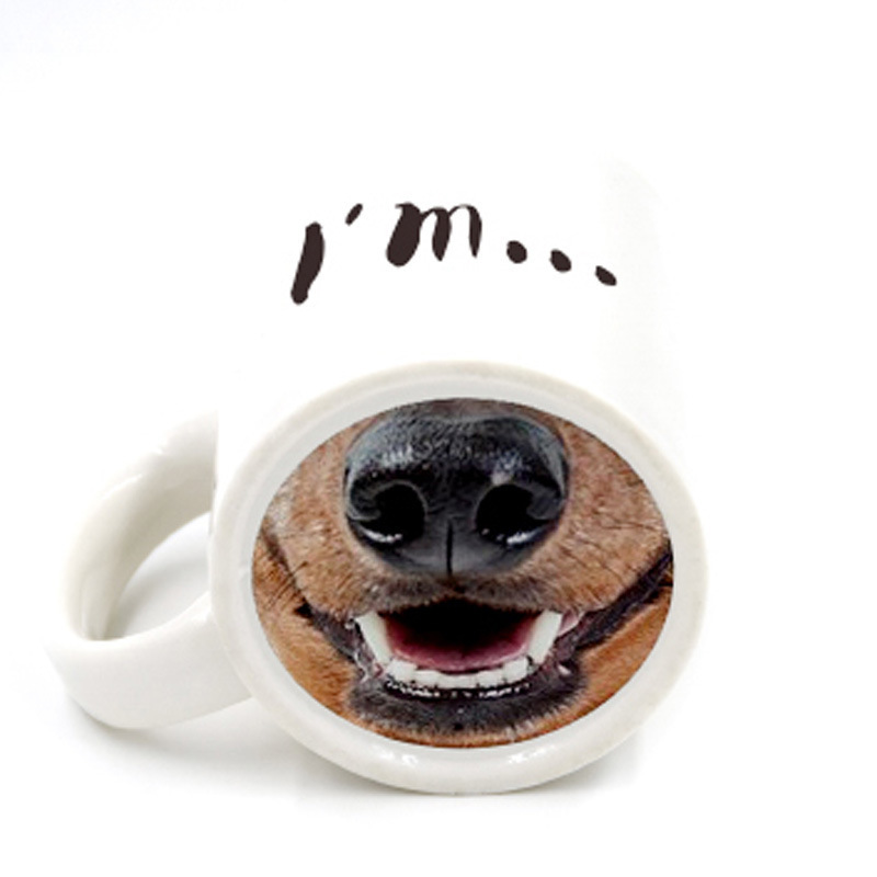 (Gift) Creative Pig Cup Nose Piggy Mug, Funny Dog Nose Mug, Cute Animal Cup for Gifts