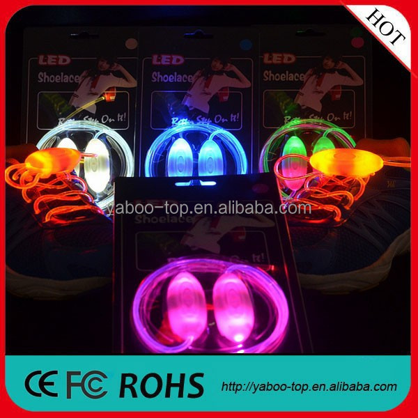 (Hot Model) Low Price Wholesale LED Shoe laces, Fashion Flashing Shoe Laces, Led Shoelace for Party and Gifts